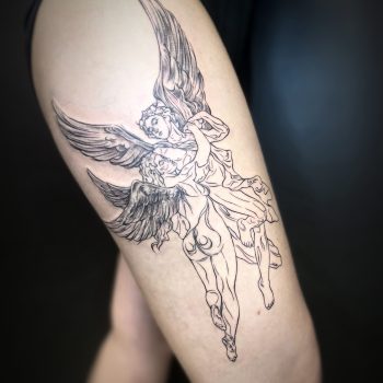 tau-stavanger-jørpeland-tattoo-tatovering-angel-greek-gresk-engel-bnw-blackandwhite-svarthvit-svart-vinger-wings